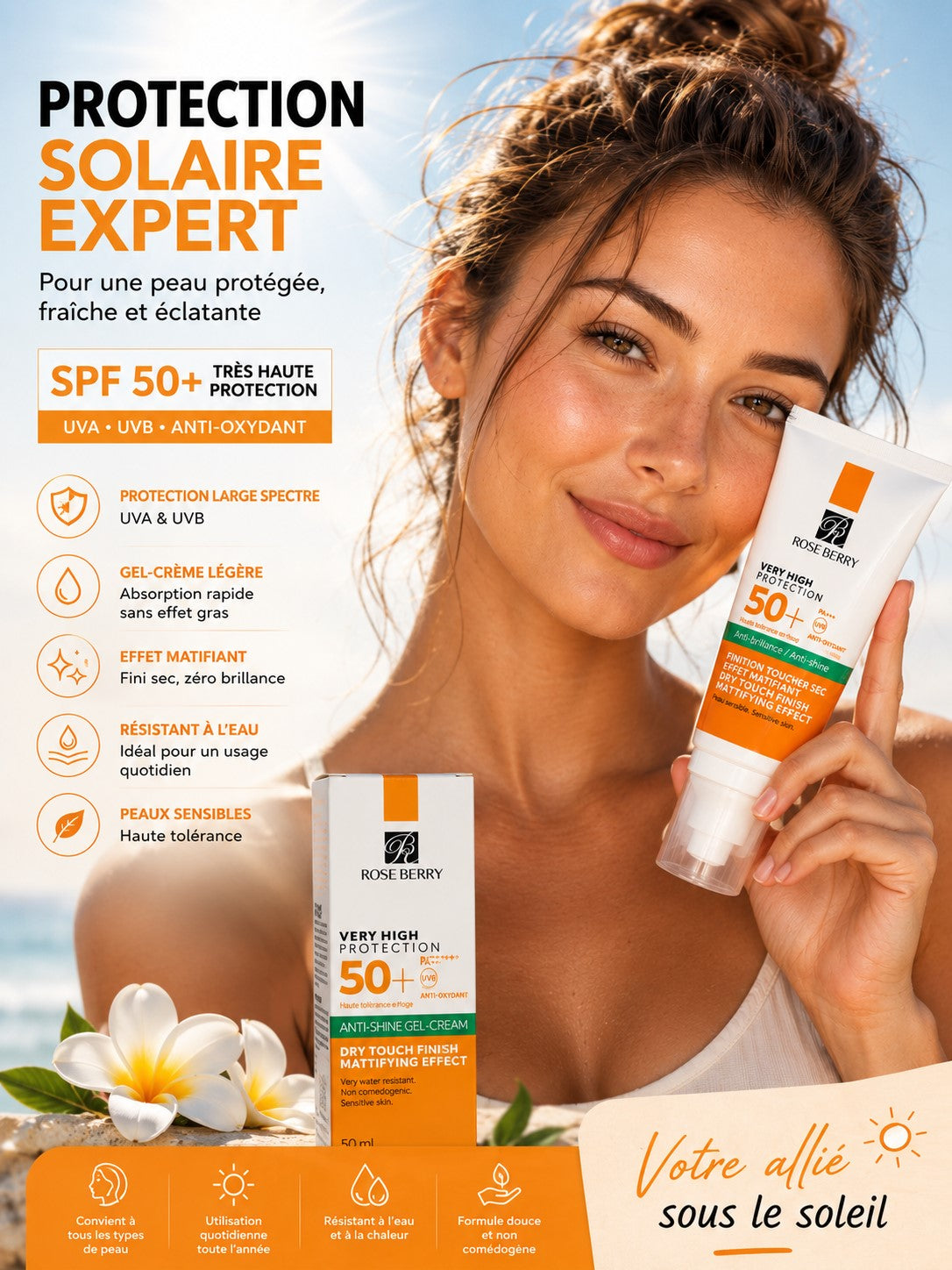 Rose Berry SPF 50+ | حماية عالية ولمسة مطفية